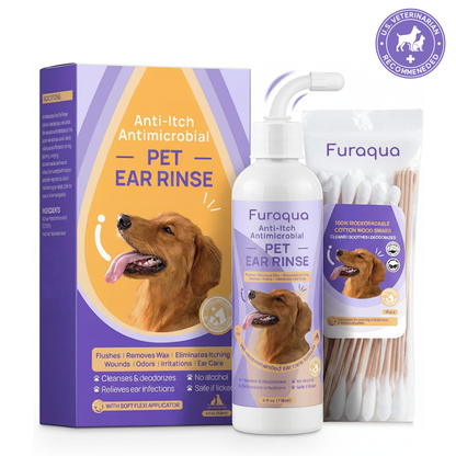 Furaqua Anti-itch & Antimicrobial Pet Ear Rinse