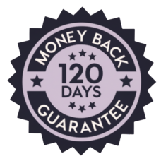 120-day money-back guarantee badge