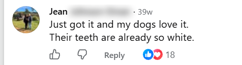 Facebook comment from a Furaqua customer