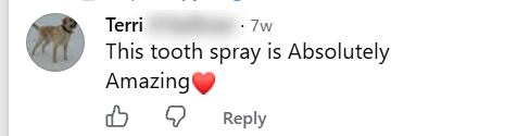 Facebook comment from a Furaqua customer
